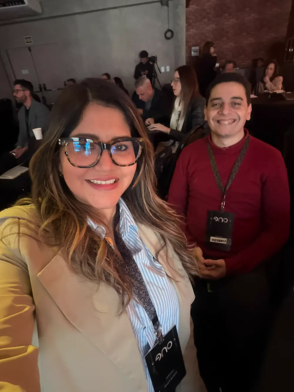 Nathaly Dávila en un evento de negocios y networking